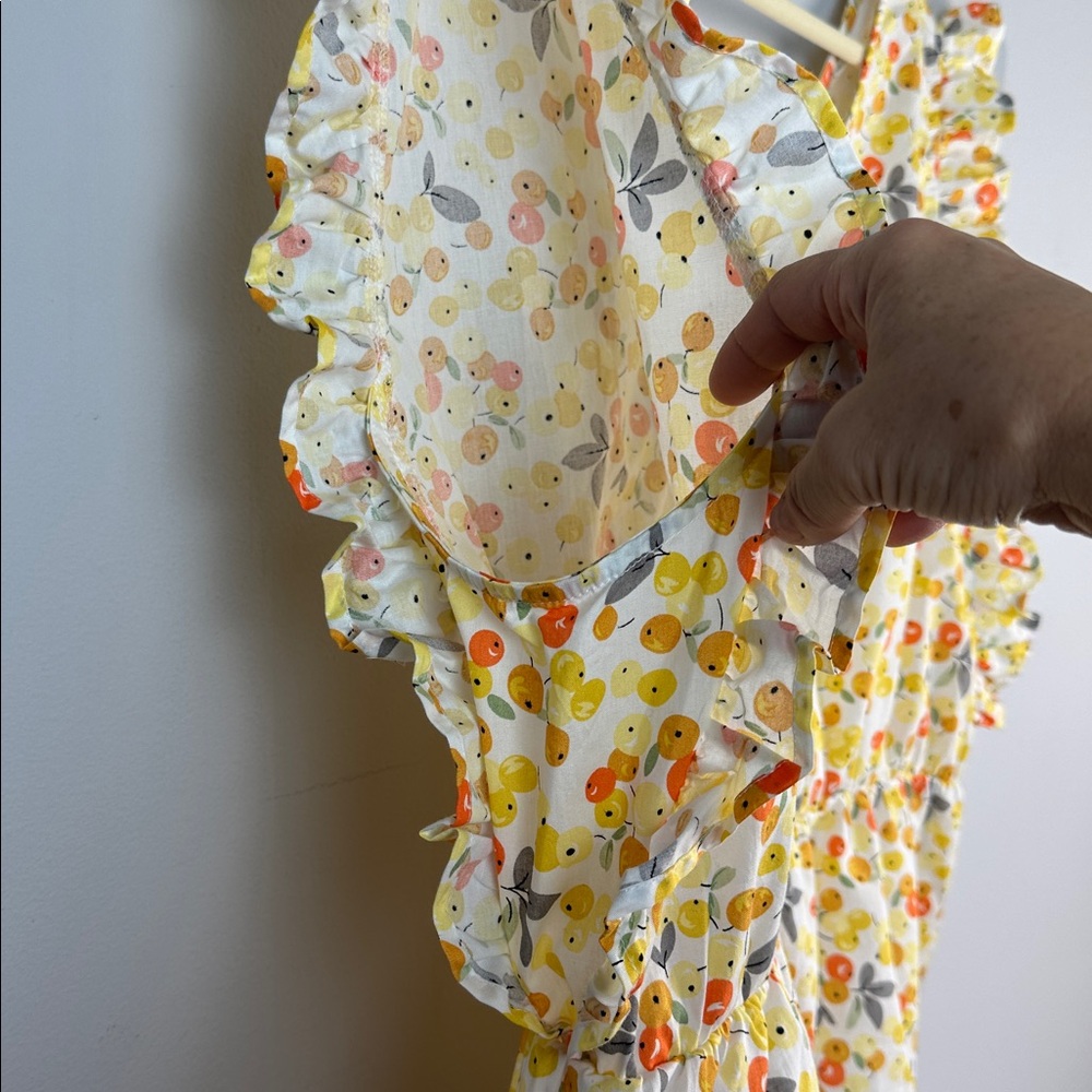 NEW ModCloth Fruit Print Ruffle Sleeveless Tank Top Cotton Peplum Blouse Size 2X - Picture 7 of 16